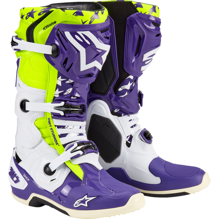 Tech 10 Dirt Studios LE Boots - Yellow/Purple