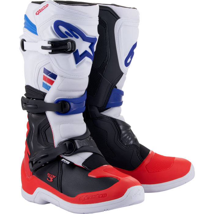 Alpinestars Tech 3 Boots - White/Red/Blue