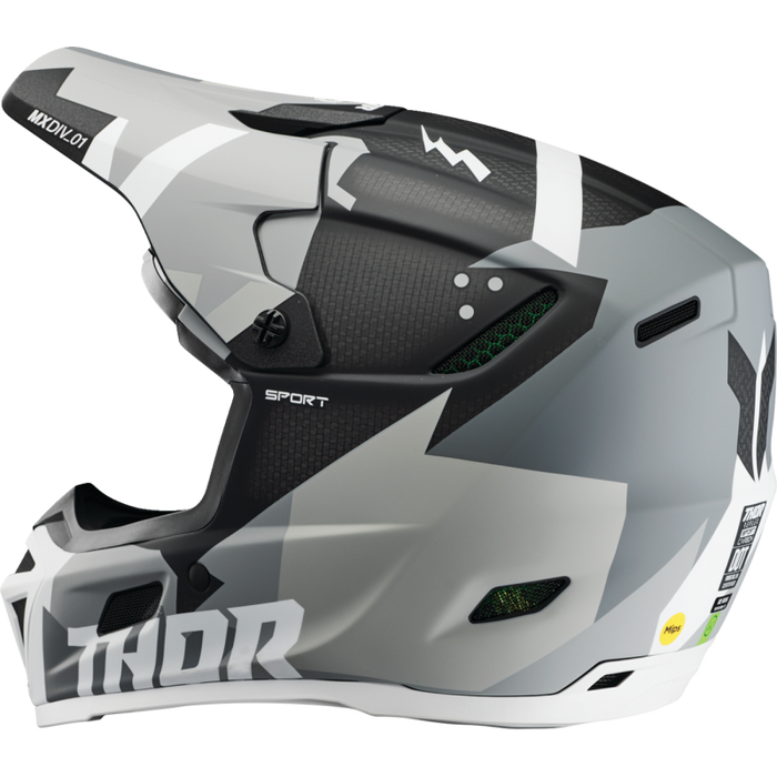 Reflex Sport Brave Helmet - Carbon Gray/White