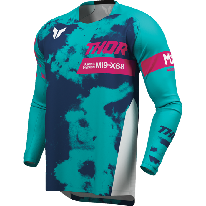Launchmode Bleach Jersey - White/Aqua
