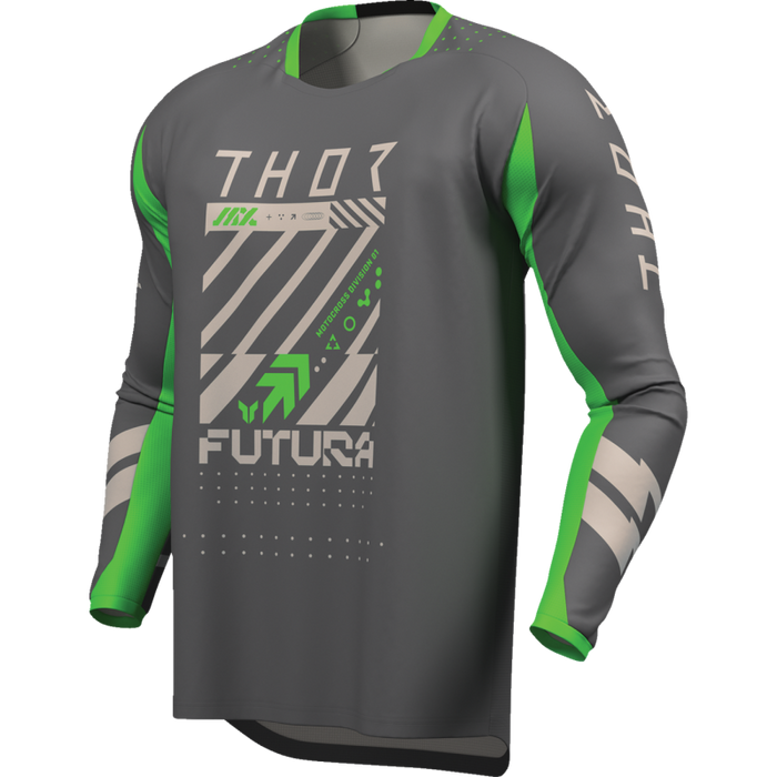 Launchmode Futura Jersey - Charcoal/Green