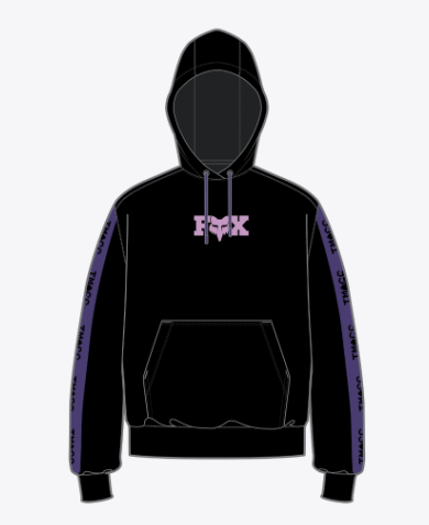 Ladies Image Phantom Fleece Hoodie - Black/Purple