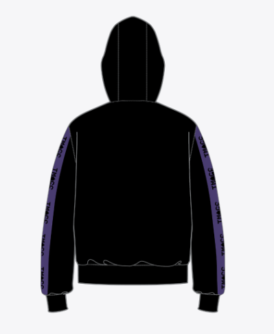 Ladies Image Phantom Fleece Hoodie - Black/Purple