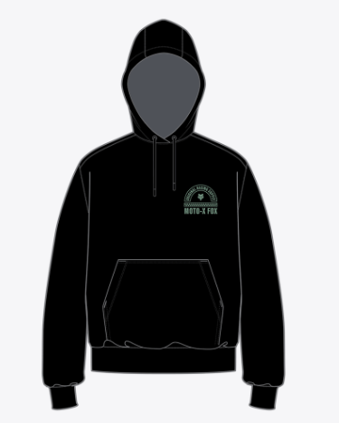 Ladies Victory Fleece Hoodie - Black/Green