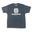 STACKED LOGO TEE - NAVY HEATHER