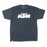 LOGO TEE - NAVY HEATHER