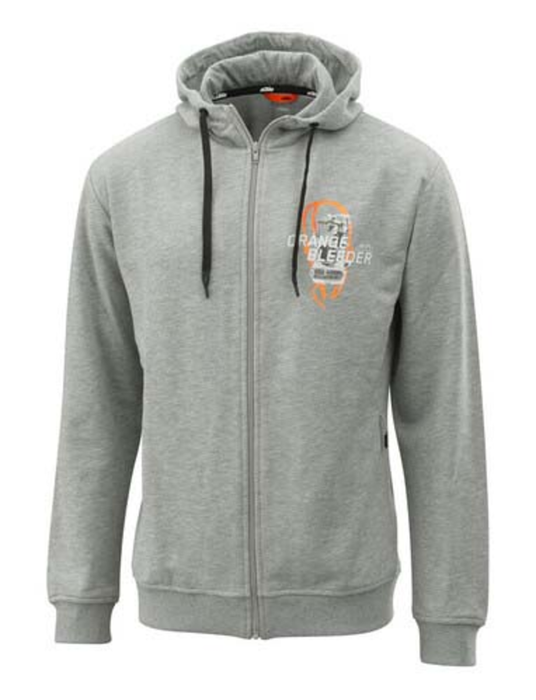 Orange Fluids Zip Hoody