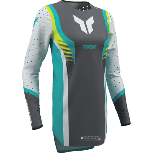 Thor Ladies Sportmode Velocity Jersey - Gray/Aqua