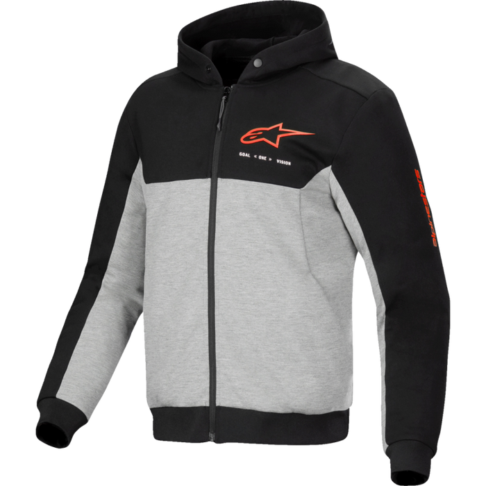 Chrome V2 Riding Hoodie - Black/Grey/Red