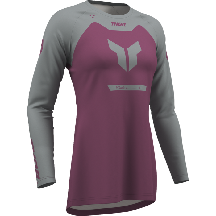 Thor Ladies Ridemode Menace Jersey - Purple/Grey