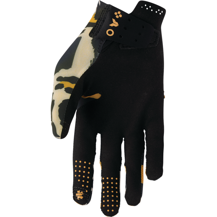 Ladies Sportmode Cheetah Gloves - Tan/Black