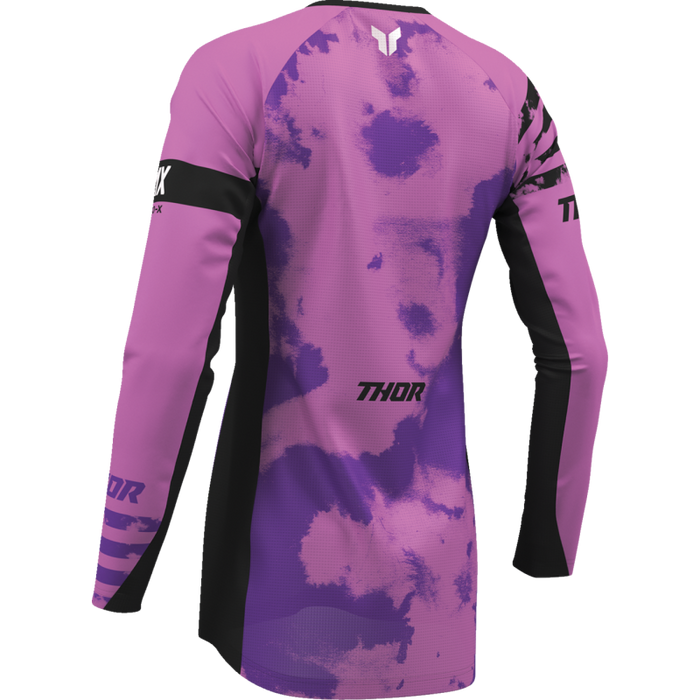 Ladies Launchmode Bleach Jersey - Black/Orchid