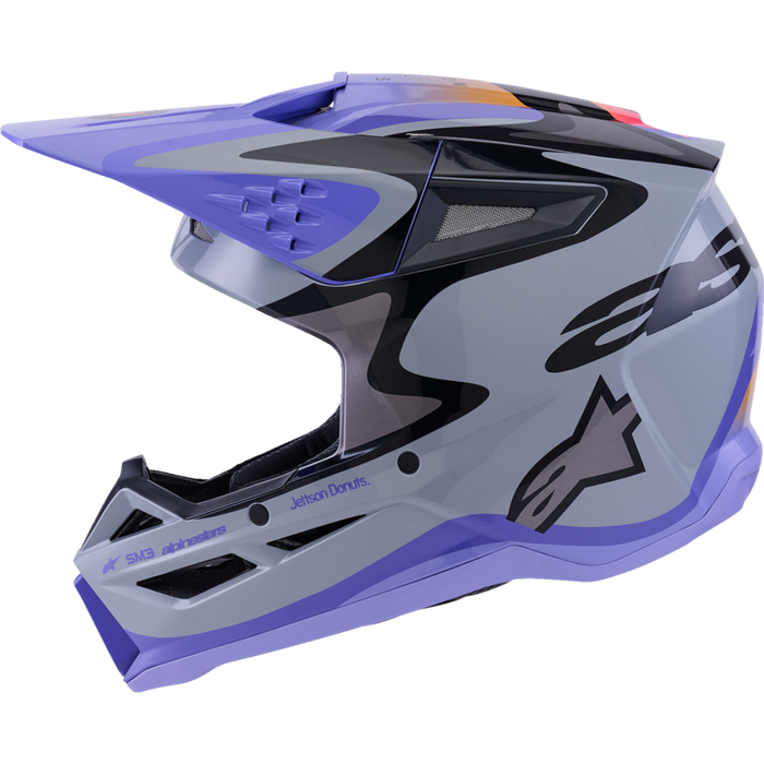 JETTSON S-M3 HELMET PURPLE/GRAY/BLACK