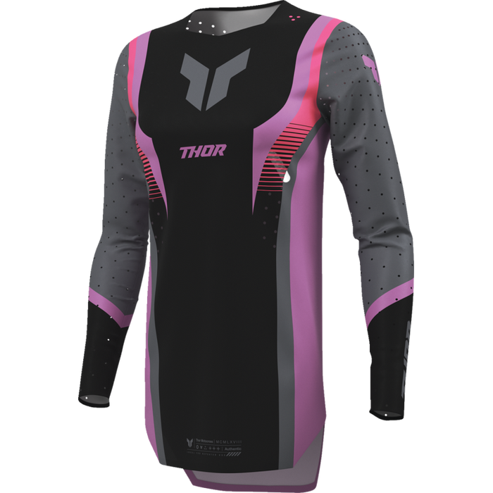Ladies Sportmode Velocity Jersey - Black/Orchid
