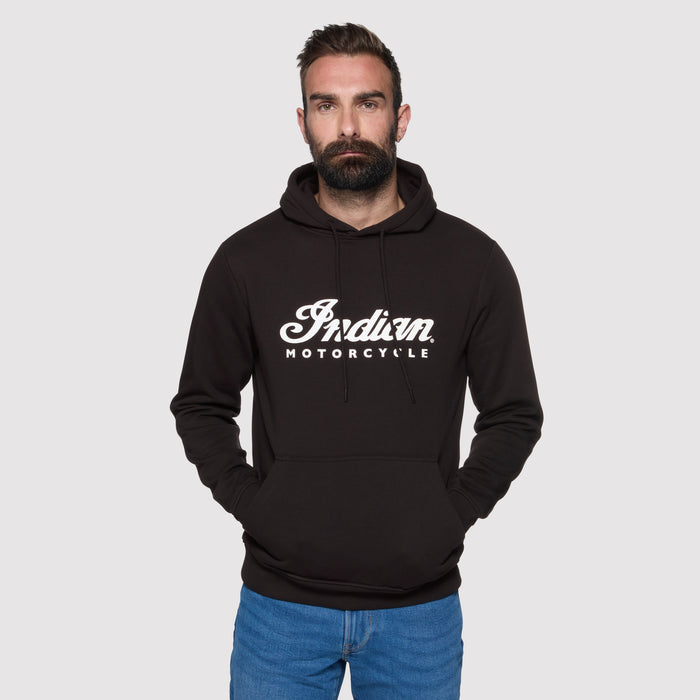 Indian Motorcycle Mens Essential Script Logo Hoodie - Black