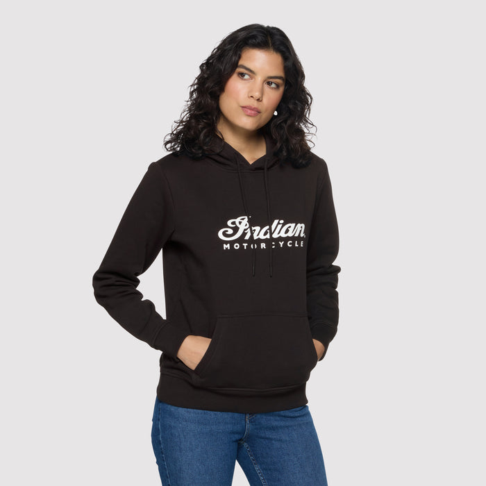 Indian Motorcycle Ladies Essential Script Logo Hoodie - Black
