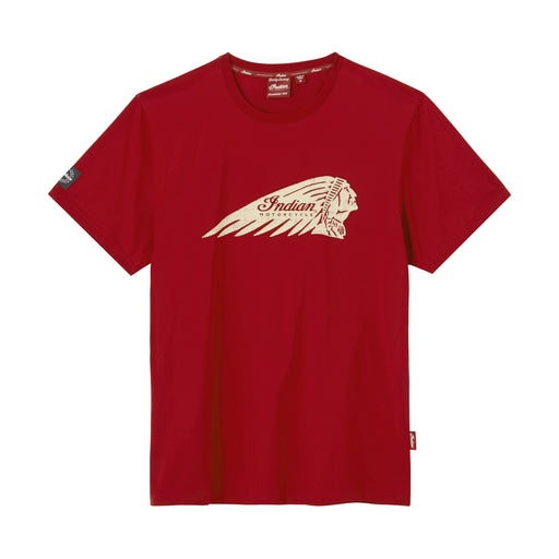 Indian Motorcycle Men's Distressed Headdress Tee - Red