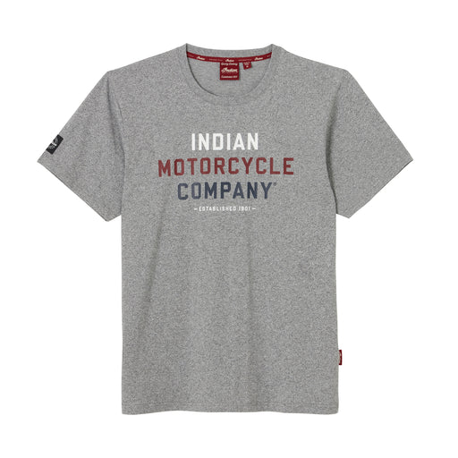 Indian Motorcycle Men's Tri Color Logo Tee - Gray