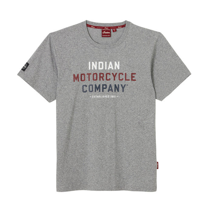 Indian Motorcycle Men's Tri Color Logo Tee - Gray