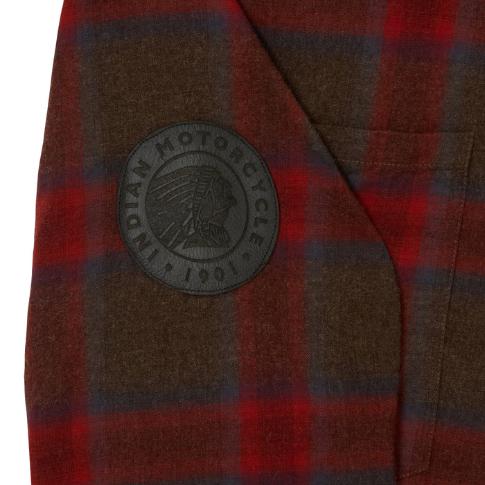 Indian Motorcycle Men's Nashville Plaid Shirt - Red