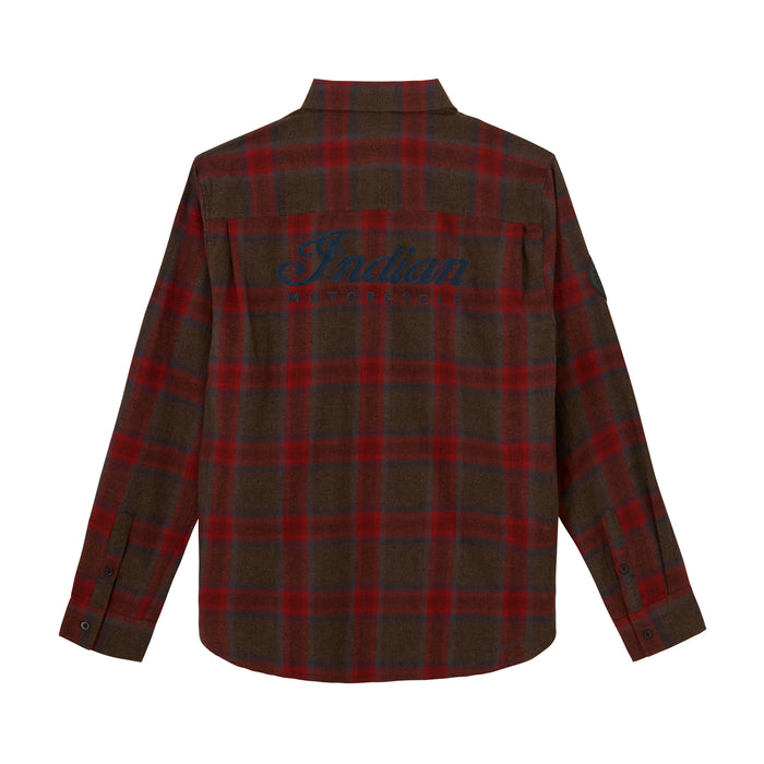 Indian Motorcycle Men's Nashville Plaid Shirt - Red