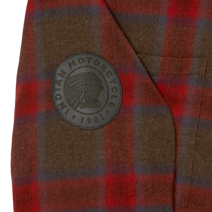 Indian Motorcycle Ladies Nashville Plaid Shirt - Red