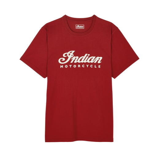 Indian Motorcycle Mens Essential Script Logo Tee - Red