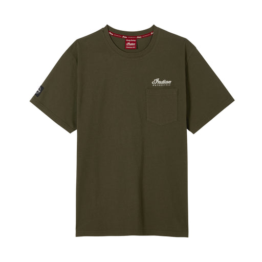 Indian Motorcycle Men's Headdress Pocket Tee - Green