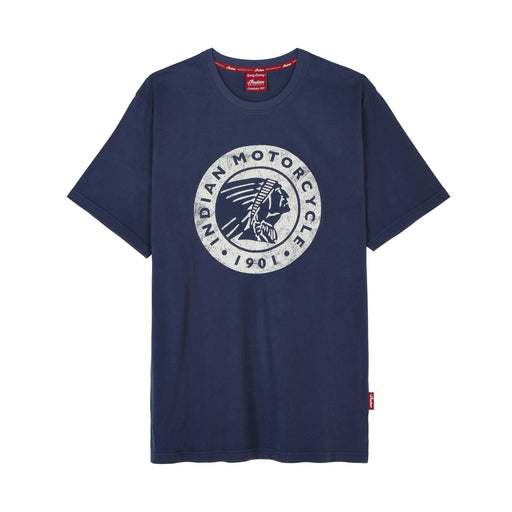 Indian Motorcycle Men's Headdress Icon Tee - Navy
