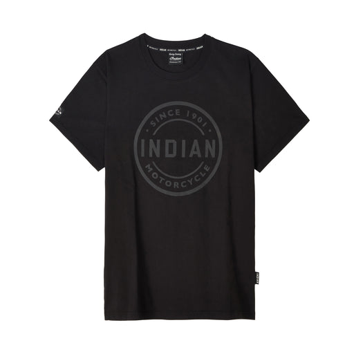 Indian Motorcycle Men's Circle Block Icon Tee - Black