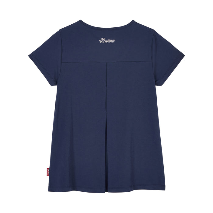 Indian Motorcycle Ladies Headdress Icon Tee - Navy