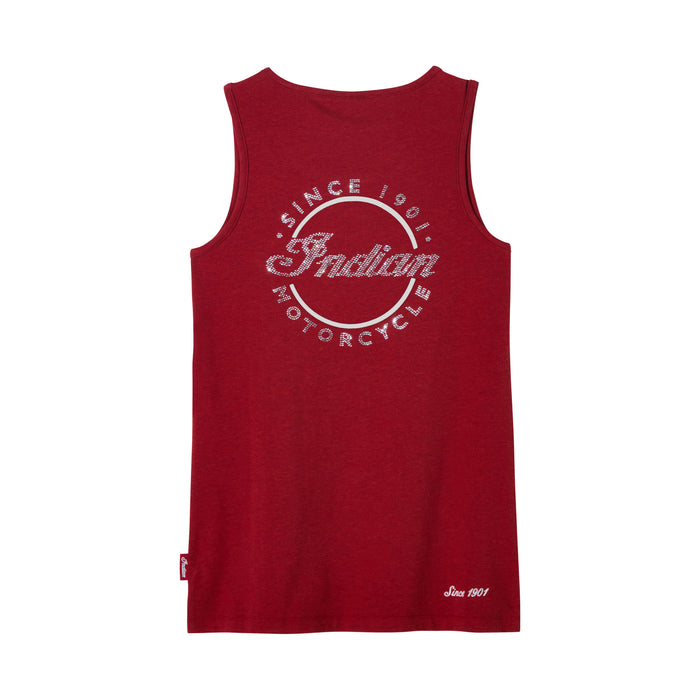 Indian Motorcycle Ladies Script Icon Tank - Red