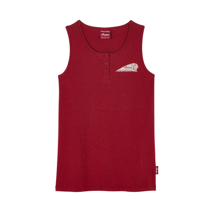Indian Motorcycle Ladies Script Icon Tank - Red