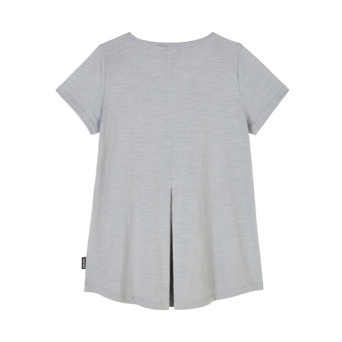 Indian Motorcycle Ladies Logo Back Pleat Tee - Grey