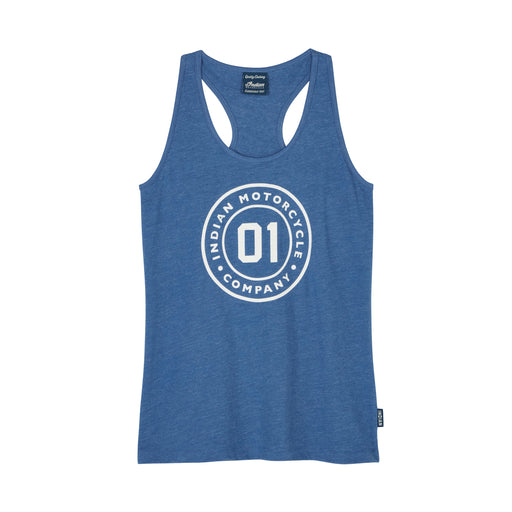 Indian Motorcycle Ladies 01 Icon Print Tank - Blue
