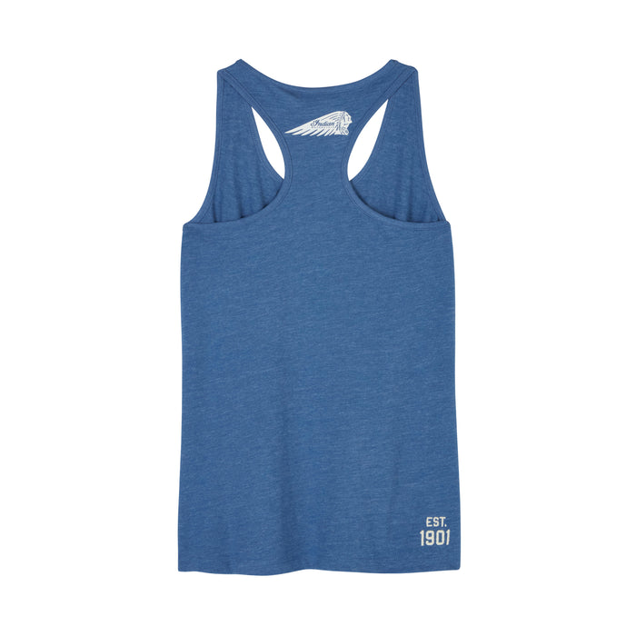 Indian Motorcycle Ladies 01 Icon Print Tank - Blue