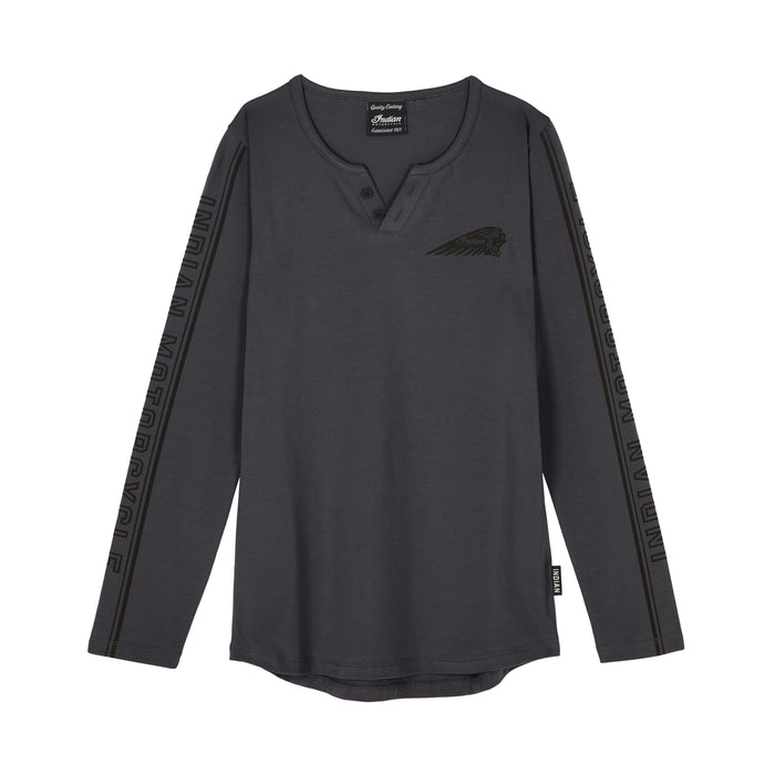 Indian Motorcycle Ladies IMC Sleeve Print LS Tee - Grey