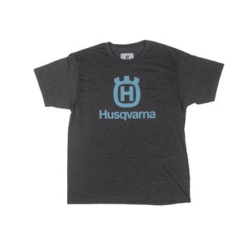 Husqvarna Stacked Logo Tee - Charcoal