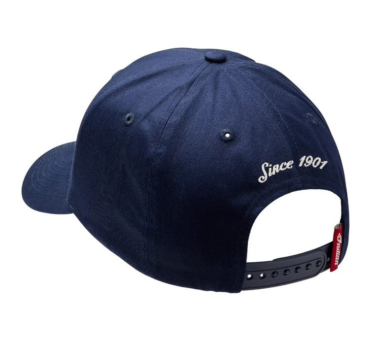 Indian Motorcycle Script Logo Embroidery Cap - Navy