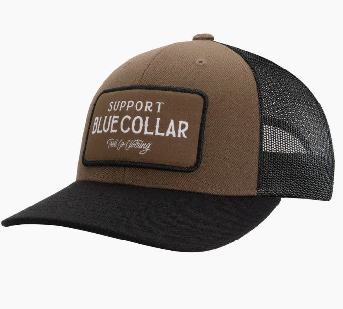 Troll Co SBC Barricade Curved Brim Trucker Hat - Coyote Brown Black