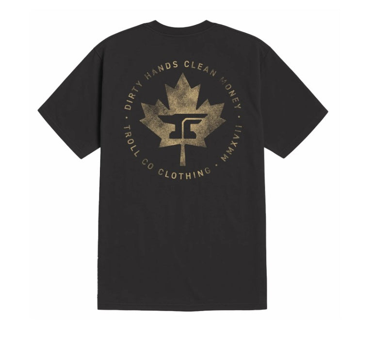 Troll Co Men's DHCM Anvil Leaf Tee - Tar