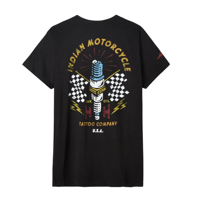 Indian Motorcycle X HH Spark Plug Tee - Black