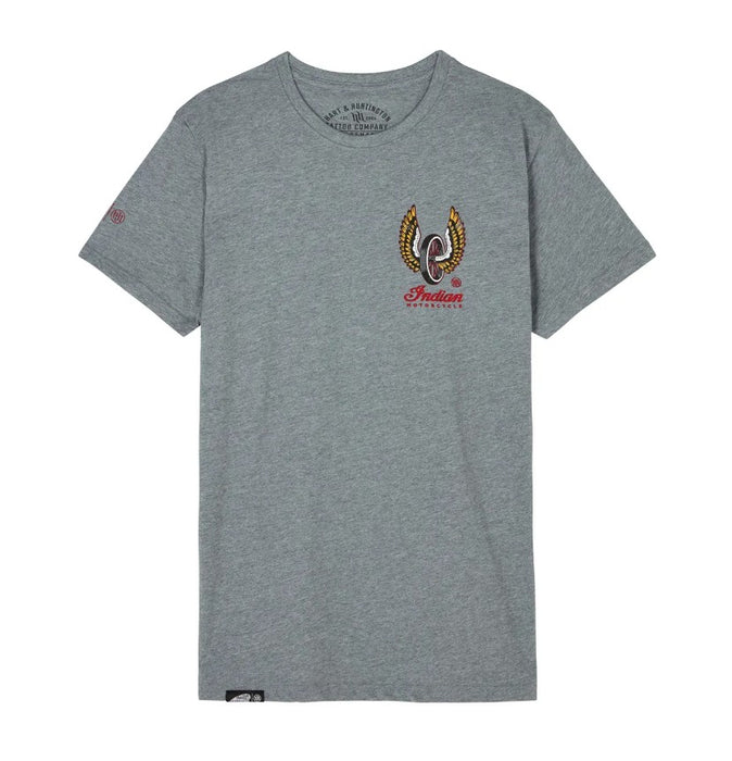 Indian Motorcycle X HH Winged Wheel Tee - Gray