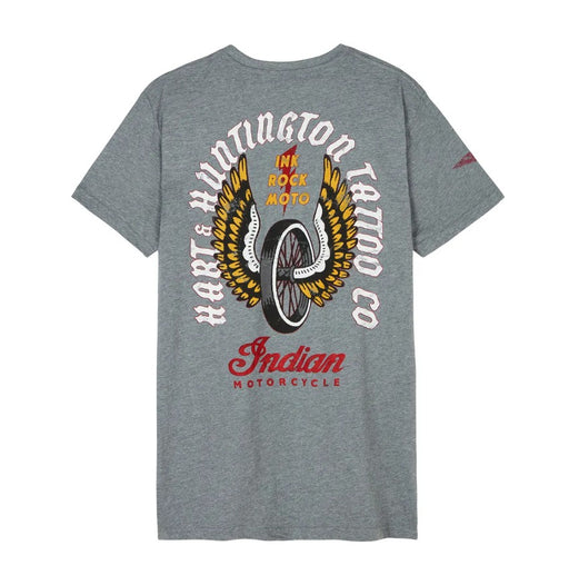 Indian Motorcycle X HH Winged Wheel Tee - Gray
