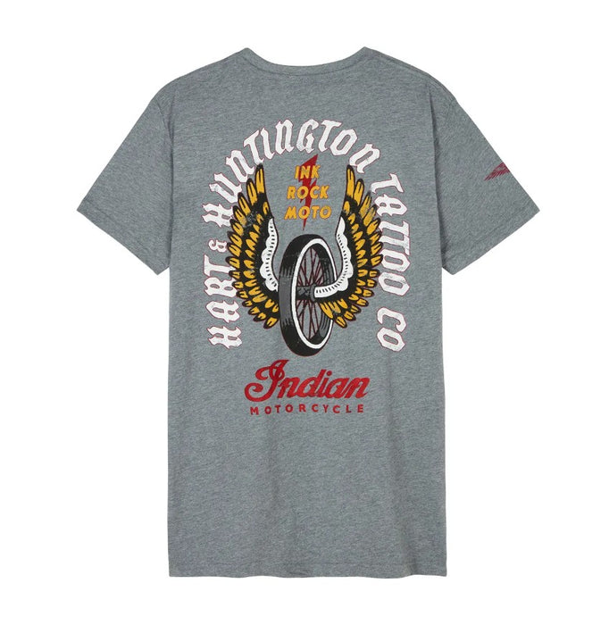 Indian Motorcycle X HH Winged Wheel Tee - Gray