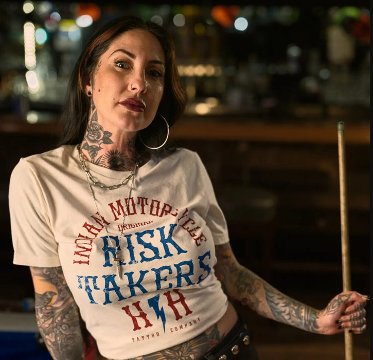 Indian Motorcycle Ladies X HH Risk Takers Tee - White