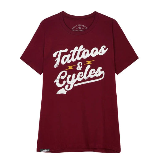 Indian Motorcycle Ladies X HH Tattoos & Cycles Tee - Red