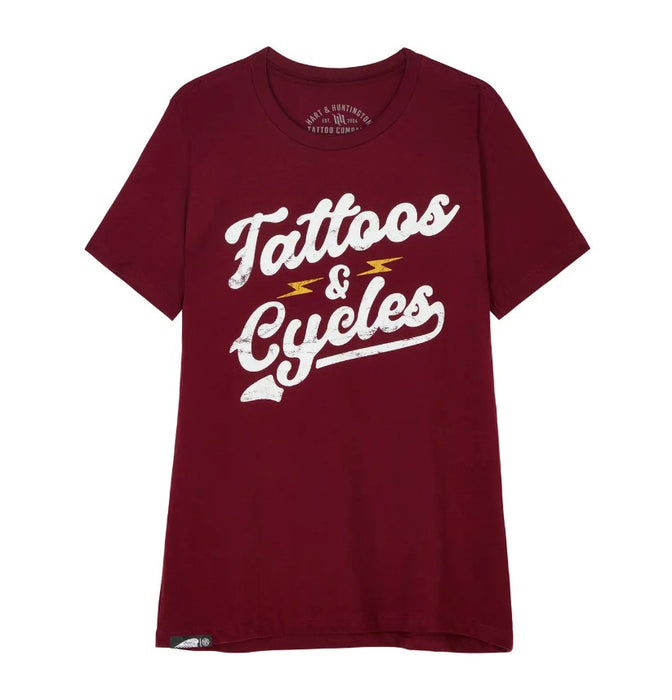 Indian Motorcycle Ladies X HH Tattoos & Cycles Tee - Red