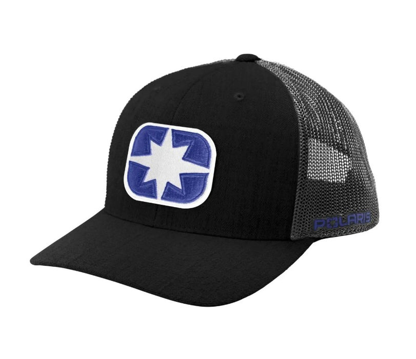 Polaris Ellipse Patch Trucker Hat - Black/Blue