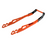 Polaris Snow Burandt Edition HD Rear Bumper RMK 155 Slash - Orange 2890670-647